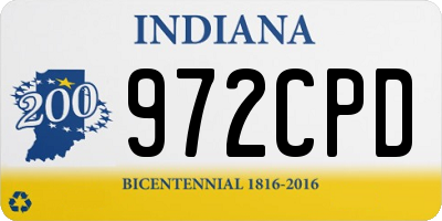 IN license plate 972CPD