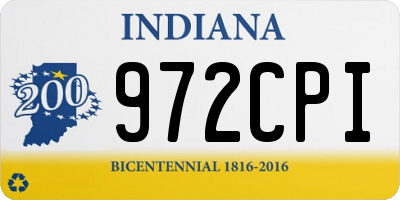IN license plate 972CPI