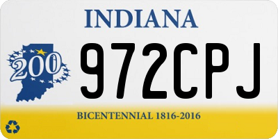 IN license plate 972CPJ