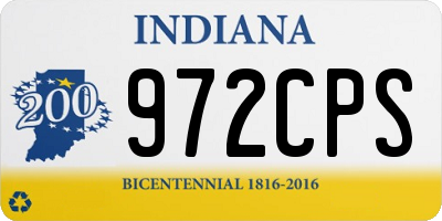 IN license plate 972CPS