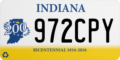 IN license plate 972CPY