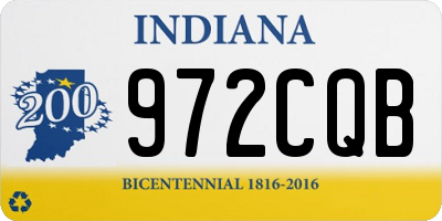 IN license plate 972CQB