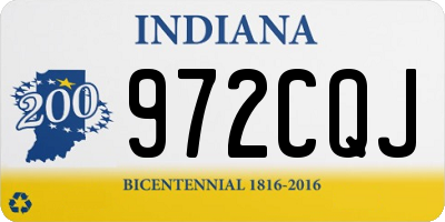 IN license plate 972CQJ