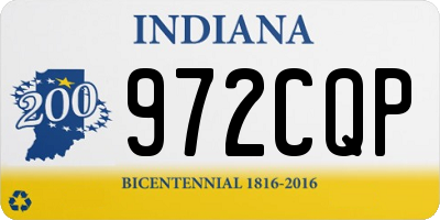 IN license plate 972CQP