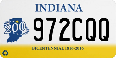 IN license plate 972CQQ