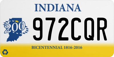 IN license plate 972CQR