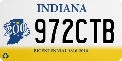 IN license plate 972CTB
