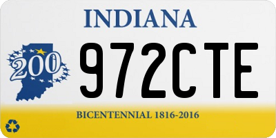 IN license plate 972CTE