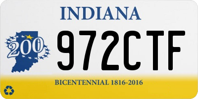 IN license plate 972CTF
