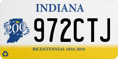 IN license plate 972CTJ
