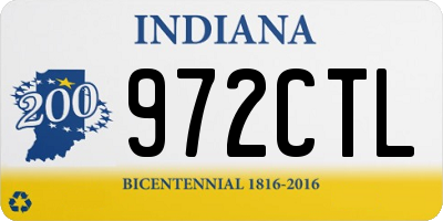 IN license plate 972CTL