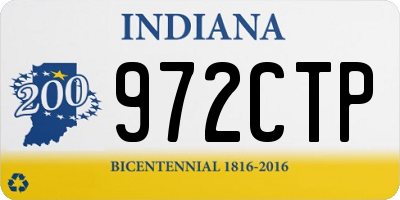 IN license plate 972CTP