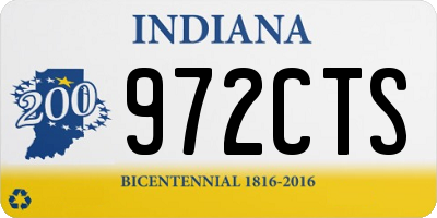 IN license plate 972CTS