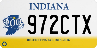 IN license plate 972CTX