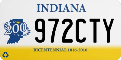 IN license plate 972CTY