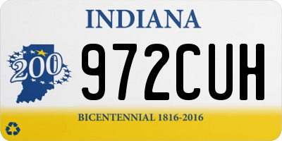 IN license plate 972CUH