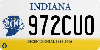 IN license plate 972CUO