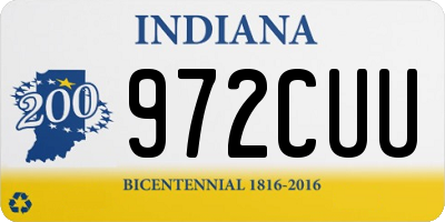 IN license plate 972CUU