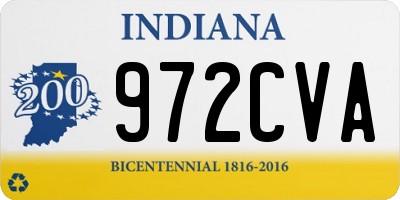 IN license plate 972CVA