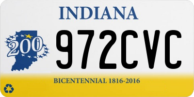IN license plate 972CVC