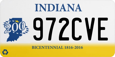 IN license plate 972CVE