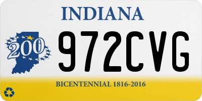 IN license plate 972CVG
