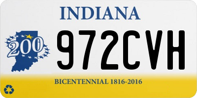 IN license plate 972CVH