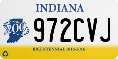 IN license plate 972CVJ