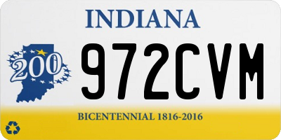 IN license plate 972CVM