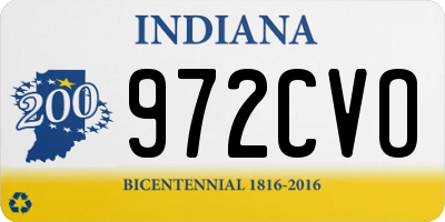 IN license plate 972CVO