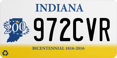 IN license plate 972CVR