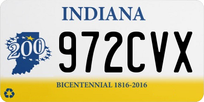 IN license plate 972CVX