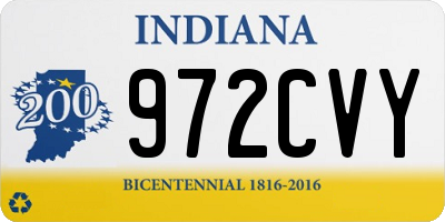 IN license plate 972CVY