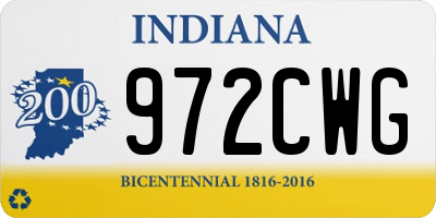 IN license plate 972CWG