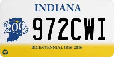 IN license plate 972CWI