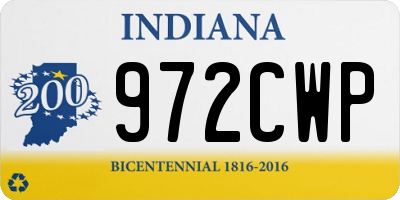IN license plate 972CWP