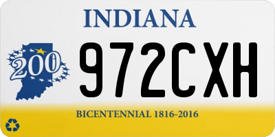 IN license plate 972CXH
