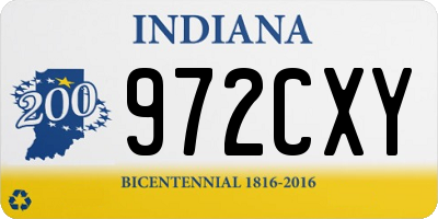 IN license plate 972CXY