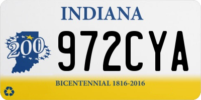 IN license plate 972CYA