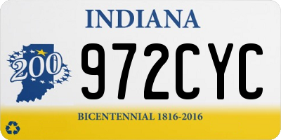 IN license plate 972CYC