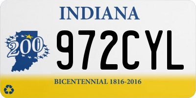 IN license plate 972CYL