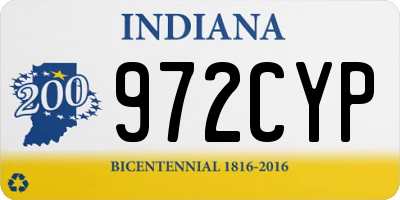 IN license plate 972CYP