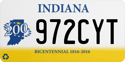 IN license plate 972CYT