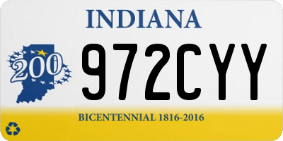 IN license plate 972CYY