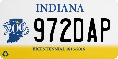 IN license plate 972DAP