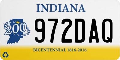 IN license plate 972DAQ