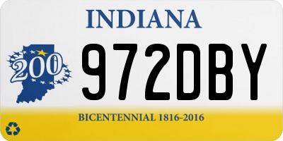 IN license plate 972DBY