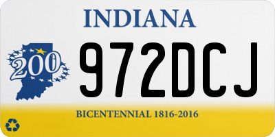 IN license plate 972DCJ