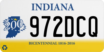 IN license plate 972DCQ