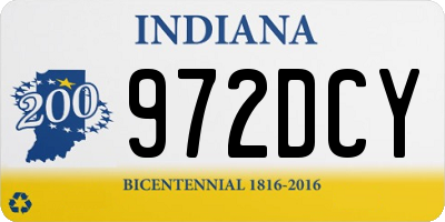 IN license plate 972DCY